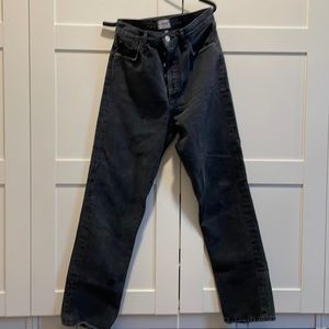 Black washed Agolde 90s pinch waist denim
